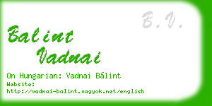 balint vadnai business card