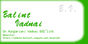 balint vadnai business card